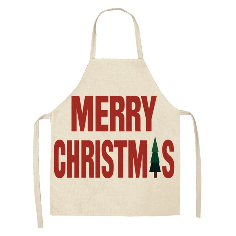 Thumbnail: Linen Merry Christmas Apron