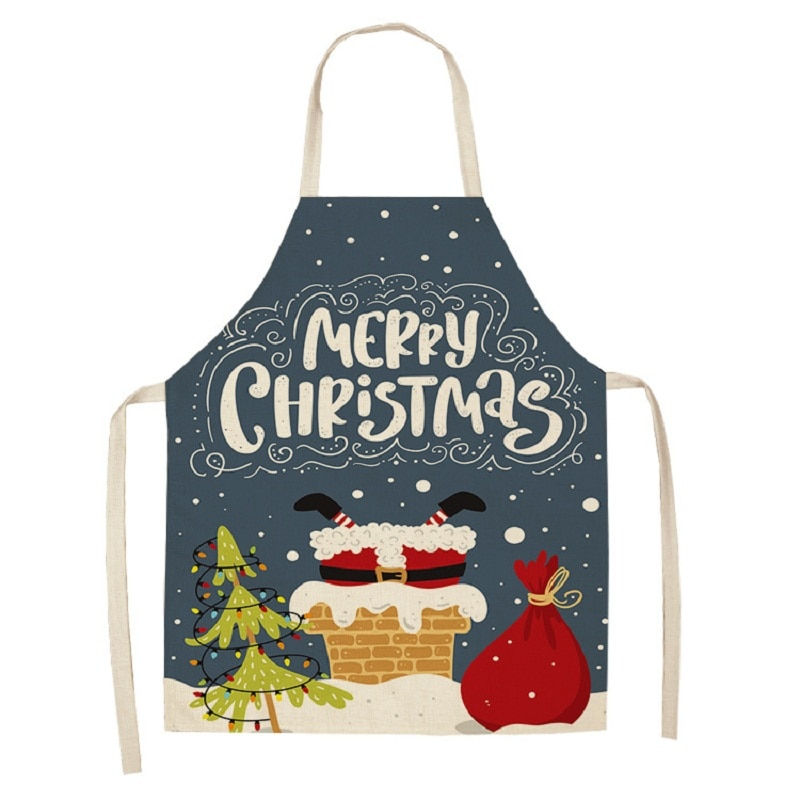 Thumbnail: Linen Merry Christmas Apron