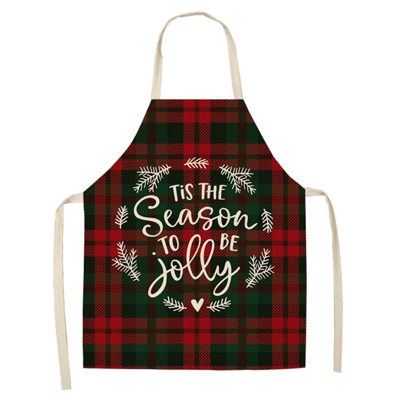 Thumbnail: Linen Merry Christmas Apron