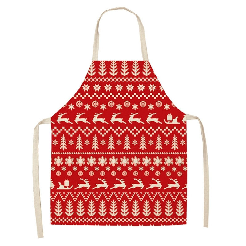 Thumbnail: Linen Merry Christmas Apron