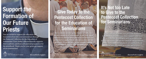 Social media graphics for OSV News during the 2025 Papal Conclave