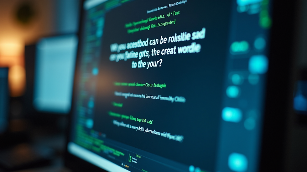 Close-up view of a computer screen showing a cybersecurity training quiz