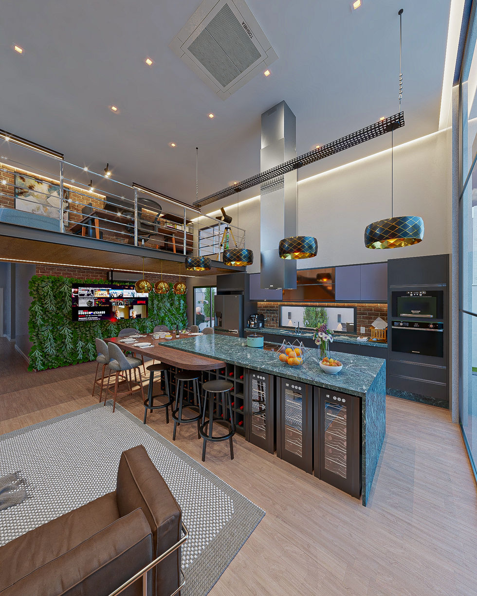 RENDER SALA E COZINHA