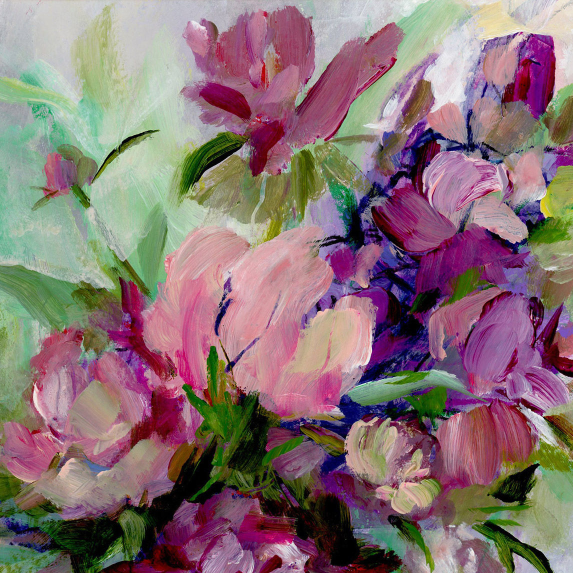 Peonies Abstract Bouquet