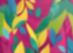 fun yet minimalist abstract shapes like leaves and waves and the sun that are magenta, bri