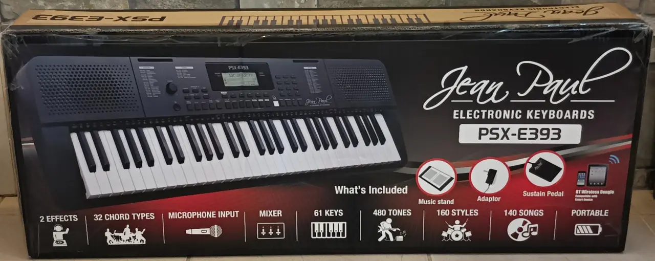 JEAN PAUL PSX-E393 61-KEYS KEYBOARD BLUETOOTH STAND & ADAPTOR KIT