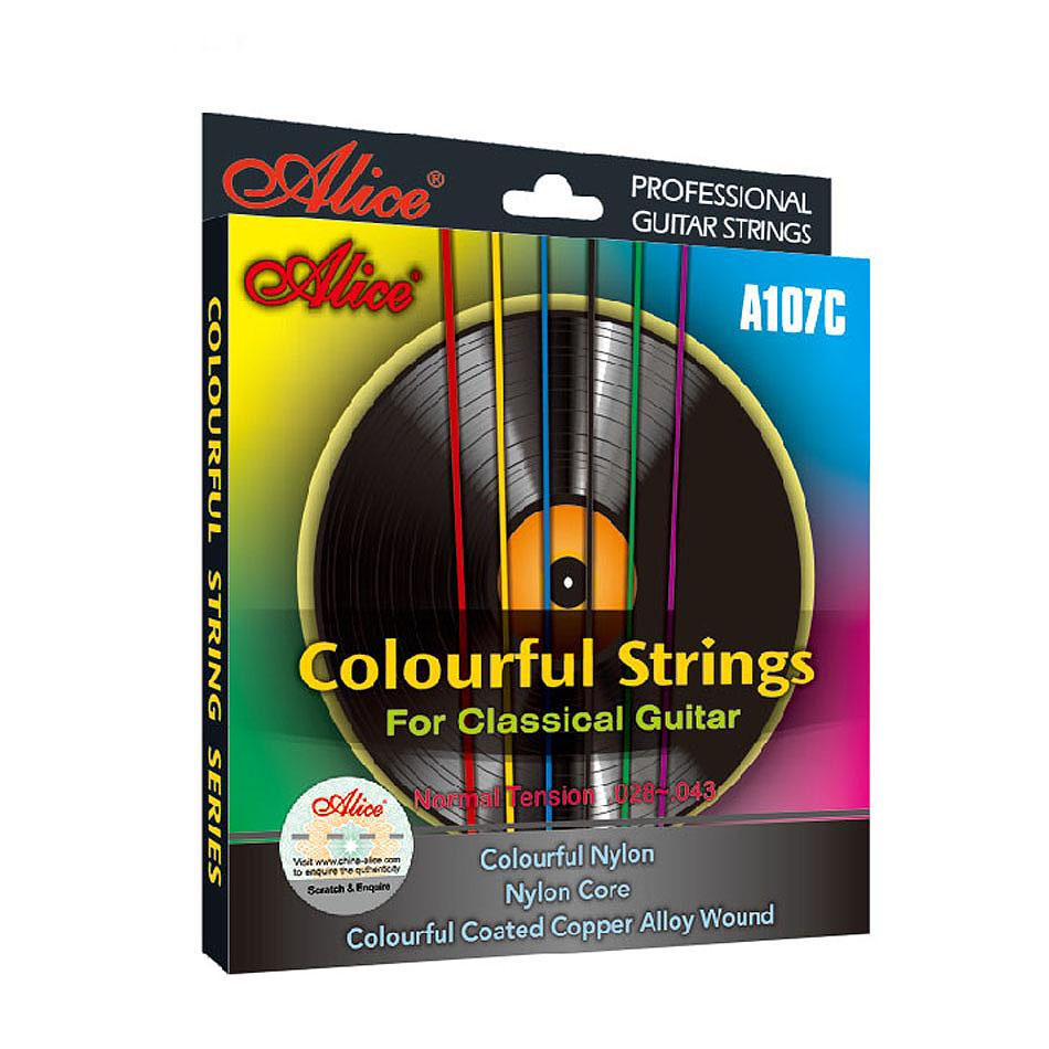 Thumbnail: A107C Colorful Classical Guitar Strings Colorful Nylon - ALICE