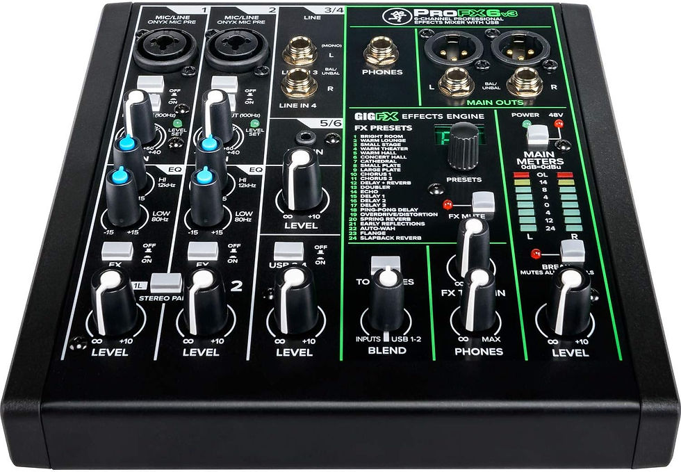 Thumbnail: MACKIE ProFX6v3 6-CHANNEL PROFESSIONAL ANALOG MIXER WITH USB
