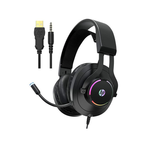HP H360 Gaming Headset with 1 x 3.5mm Jack + USB Cable RGB Backlit