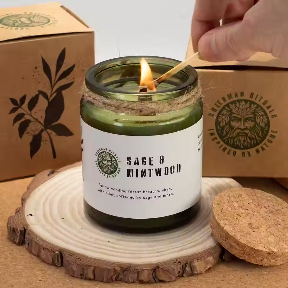 Thumbnail: Soy Candle with Wooden Wick – Cedar & Citrus