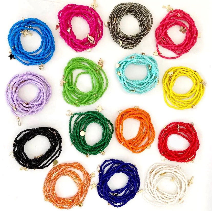 Thumbnail: Charm Waist Beads - Belly Beads - 55 inches