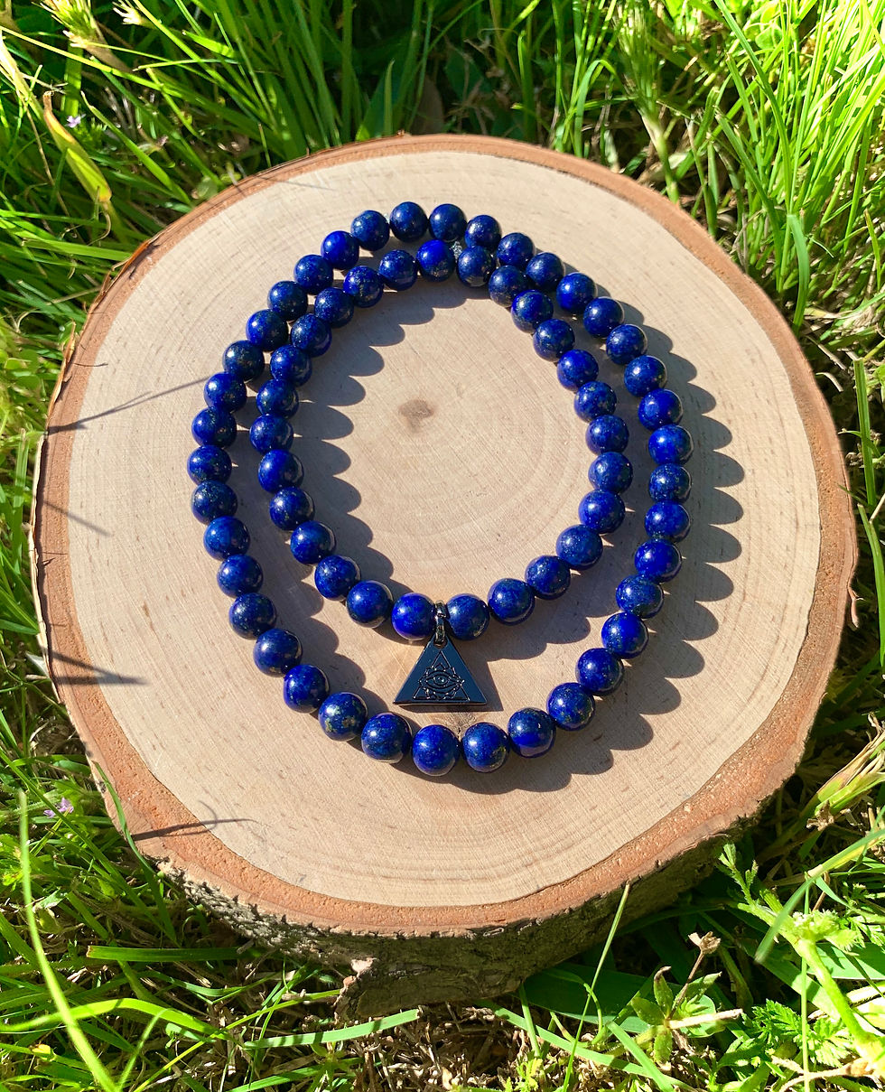 Thumbnail: Lapis Lazuli - 6mm Small Bead Bracelet (Single or Set)