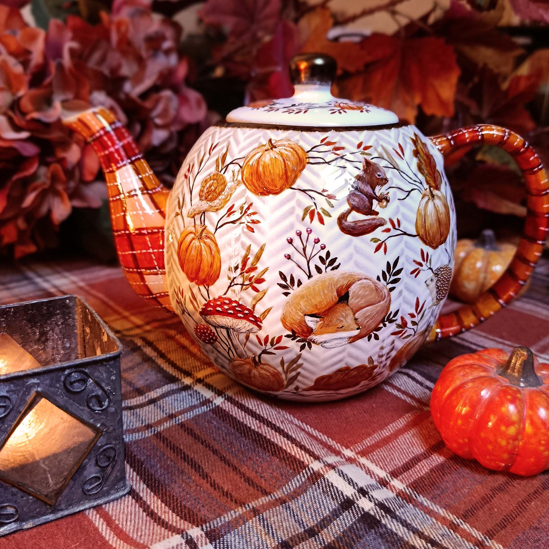 Théière automne enchanté