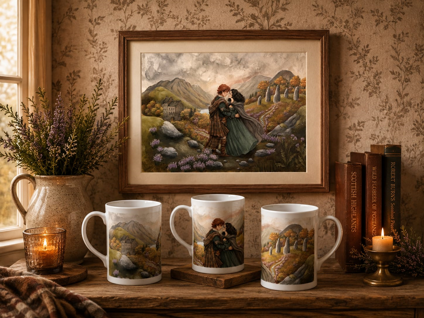 Lot Mug + affiche : "Le chardon & le tartan"