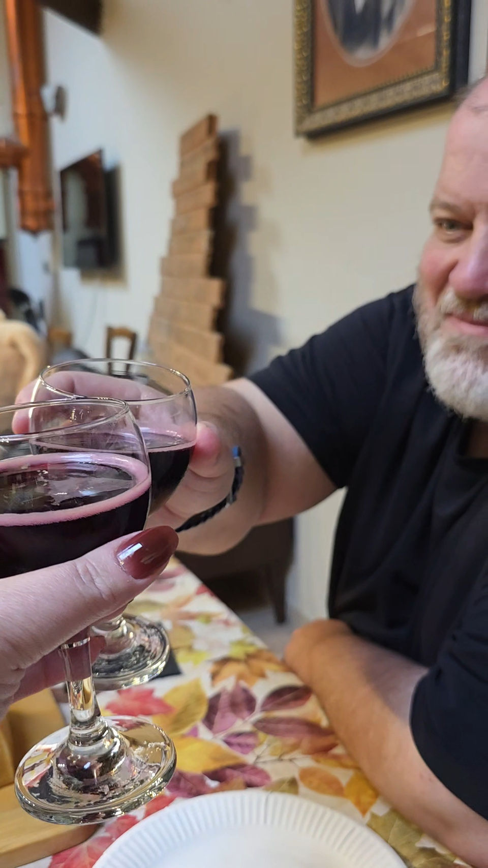 cheers with wine