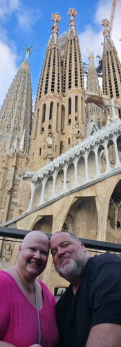 Chris and I on sagrada familia