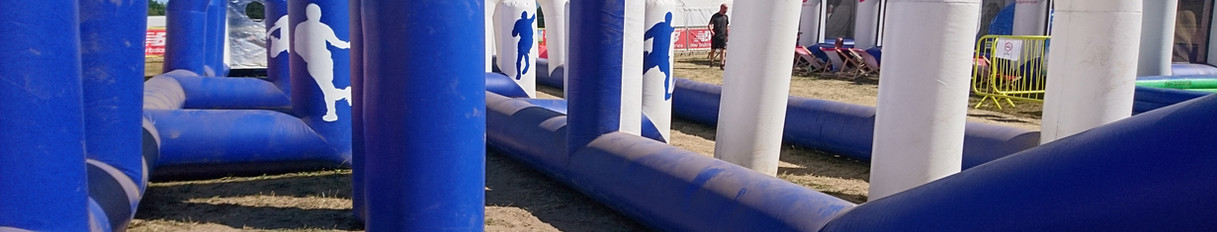 Soccer Stars Inflatable Dribbling Course