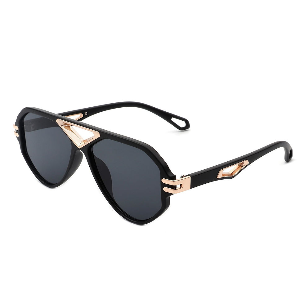 Thumbnail: Unityth - Geometric Retro Round Vintage Fashion Aviator Sunglasses