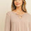 Thumbnail: Criss Cross Neck Long Sleeve Hacci Top