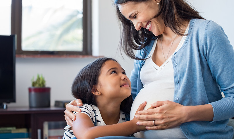 Pregnant Woman and Child