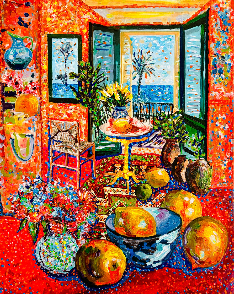 Miniaturbild: Summer 26   Chambre d’été sur la mer   Intérieur méditerranéen – Été 26. Acryl