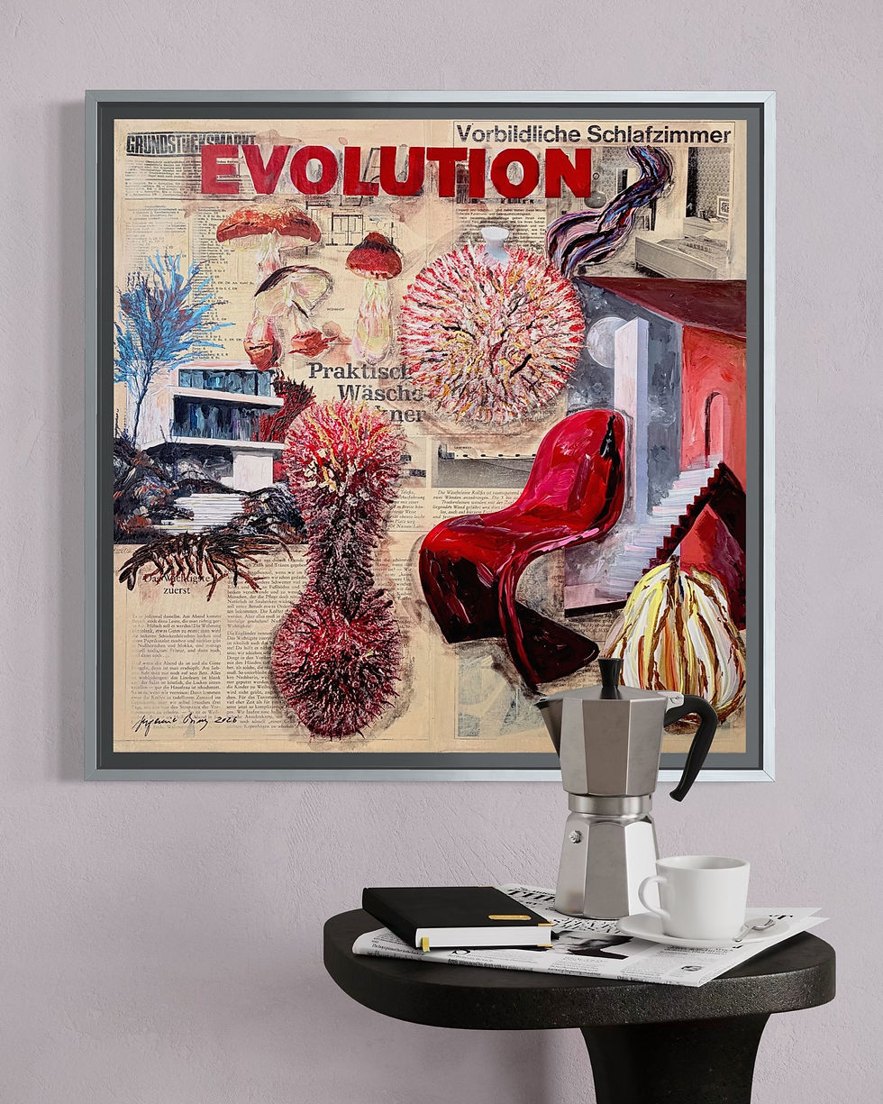 Miniaturbild: Evolution und Wäschetrockner 2026: Acryl Mixed Media on Canvas