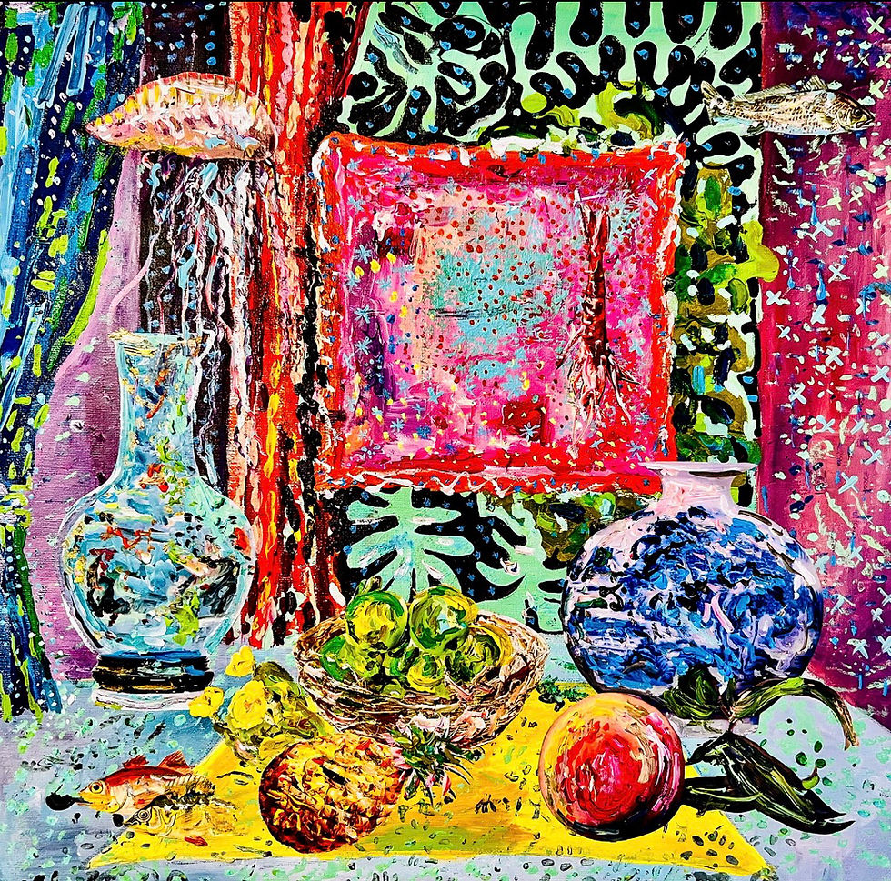 Miniaturbild: Reluciente. 2023  Acryl Mixed Media on Canvas 