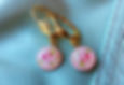 Pink Rose Earrings