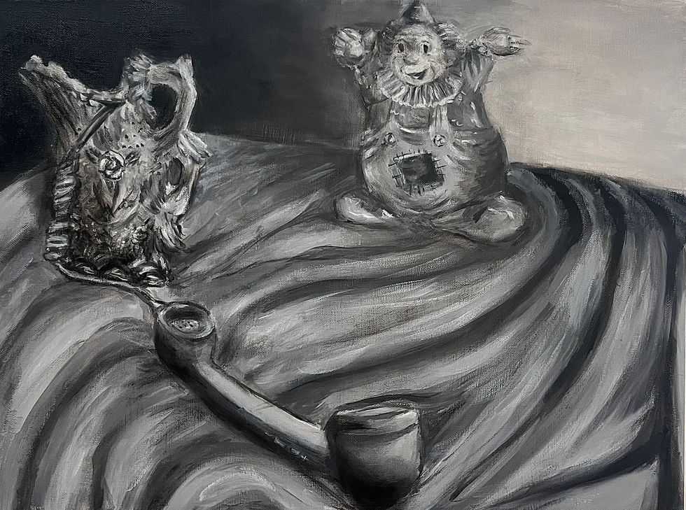 Clown, Vase, Phone (2024)