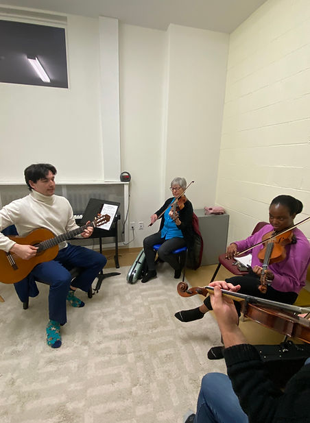 ACAC students finding a community during Jam Nights at Scotia Suzuki School Halifax, ACAC