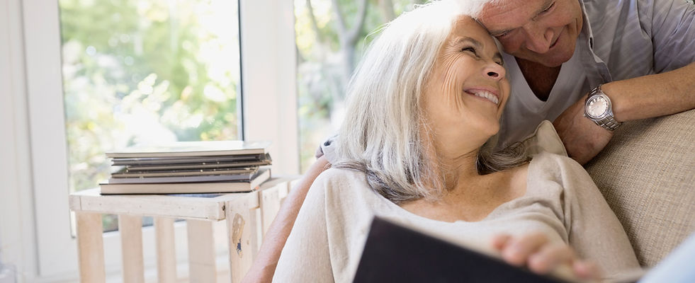 Older couple smiling