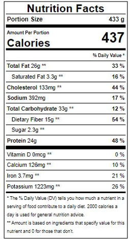 Nutritional value lime shrimp avocado salad.JPG