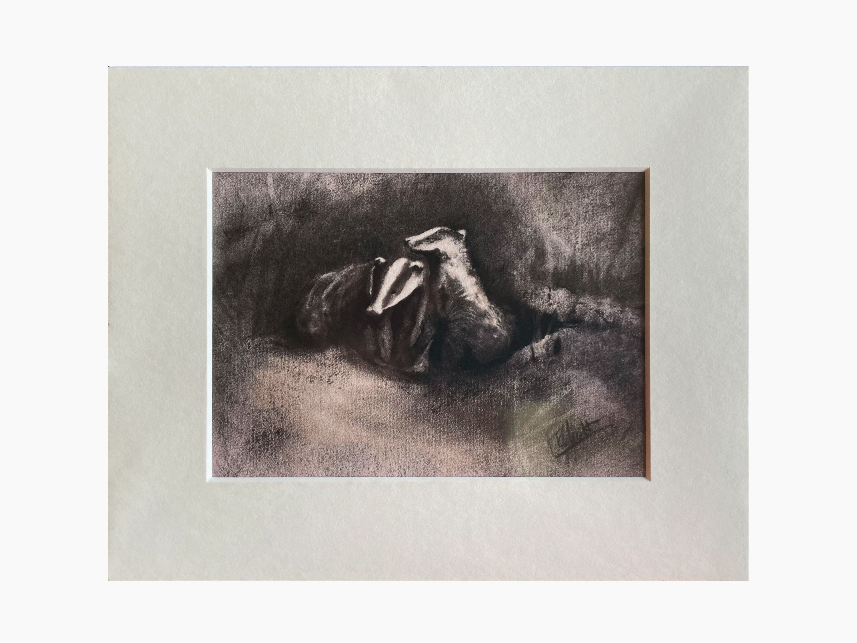 'At the entrance to the sett' fine art print
