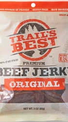 MonogramFoodsLLC Trail's Best Original/Peppered Lean Beef/Pork Gluten-Free Jerky (Multiple Sizes)