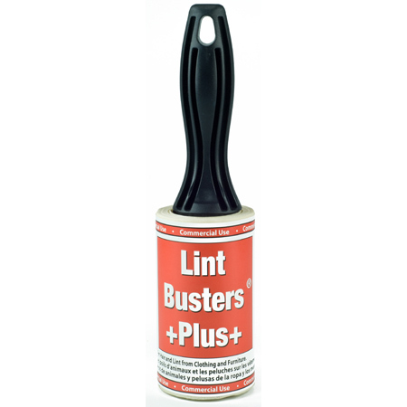 PepinManufacturingInc Lint Busters Plus Commercial Use Clothing and Furniture Cleaner Rolls for pet hair and more with removable plastic handle (pre-scored 60 sheet rolls) #14200-DZ