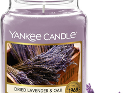 YankeeCandleCompanyInc NewellBrands Dried Lavender And Oak Scented Soy Wax Candle with natural fiber wick in glass container (Multiple Sizes / Styles) #2654311W #JAR-HW-MED-DLVO