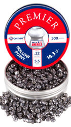 Crosman .22 Hollow Point 14.3gr Premier Air Gun Pellets