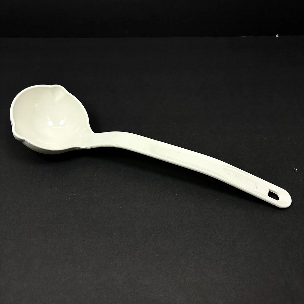 Rubbermaid Inc Vintage Nylon Plastic Heavy Duty Double Spout Spood Ladle Dipper Utensil #1975 (12 1/4"length) (Multiple Colors)