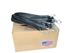 Mega Cargo Control Rubber Tarp-Strap Bungee Cord with S Hooks for outdoor travel or trailer fastening (Multiple Lengths and Quantities)