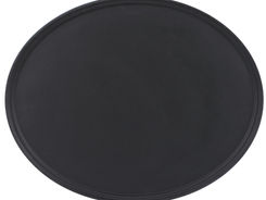 CambroManufacturingCo Camtread Oval Non-Skid Black Serving Tray (Multiple Shapes / Sizes)