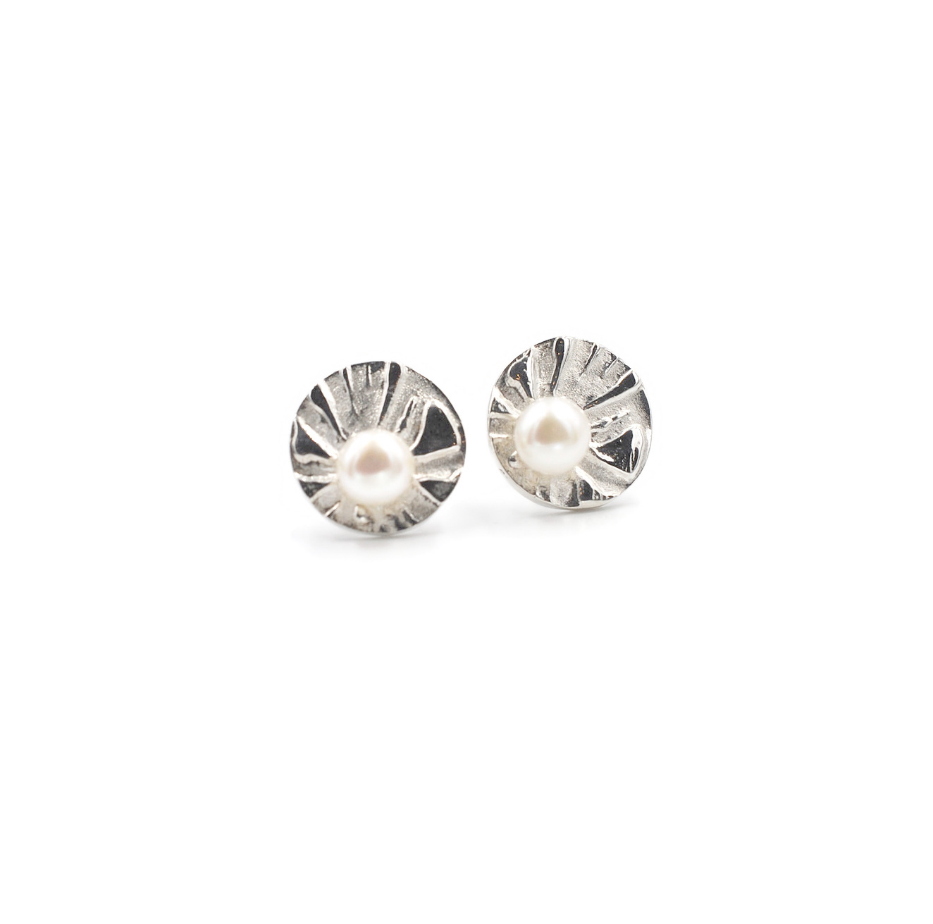 Stud d'oreilles «Texture » avec perles