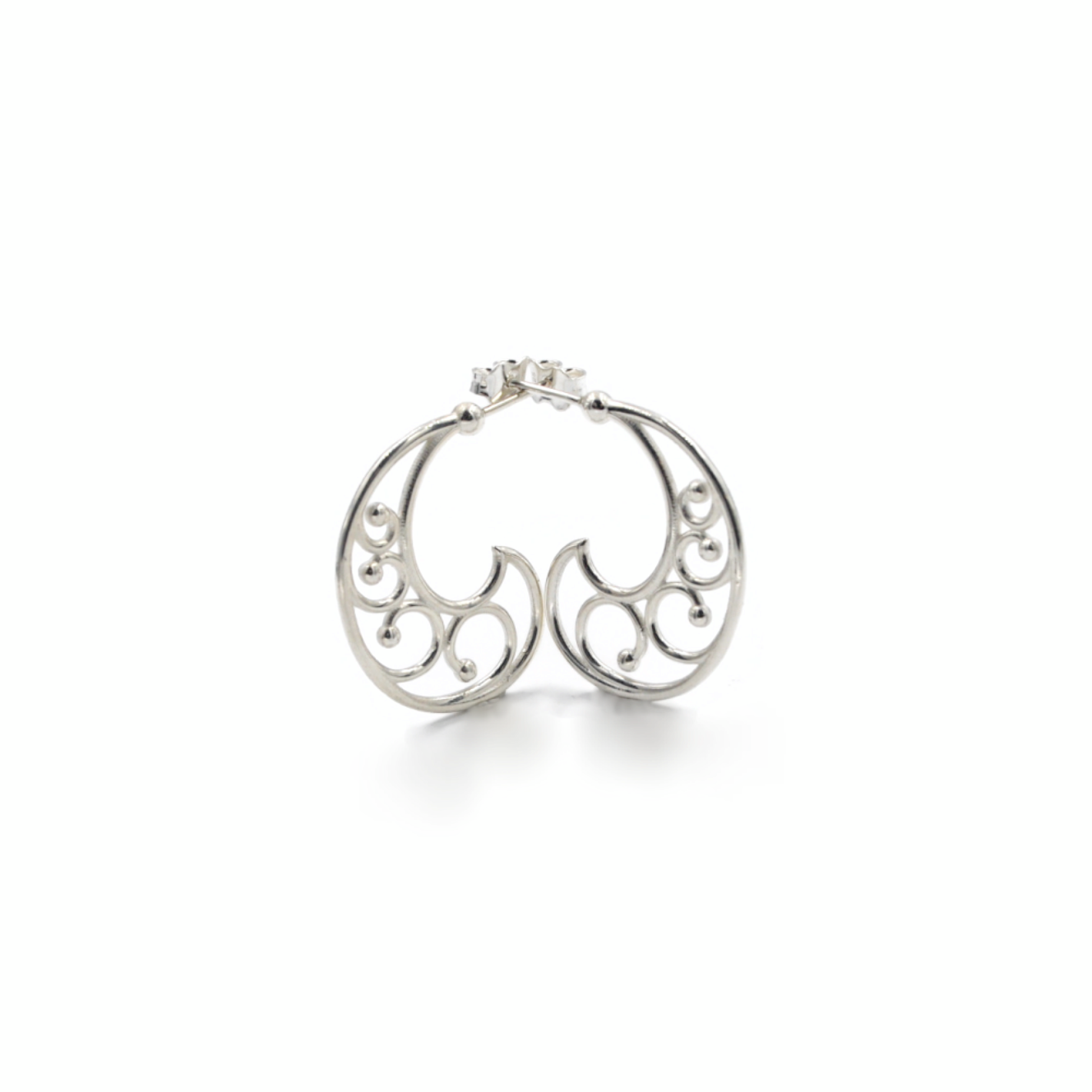 Boucles d'oreilles en forme de vague