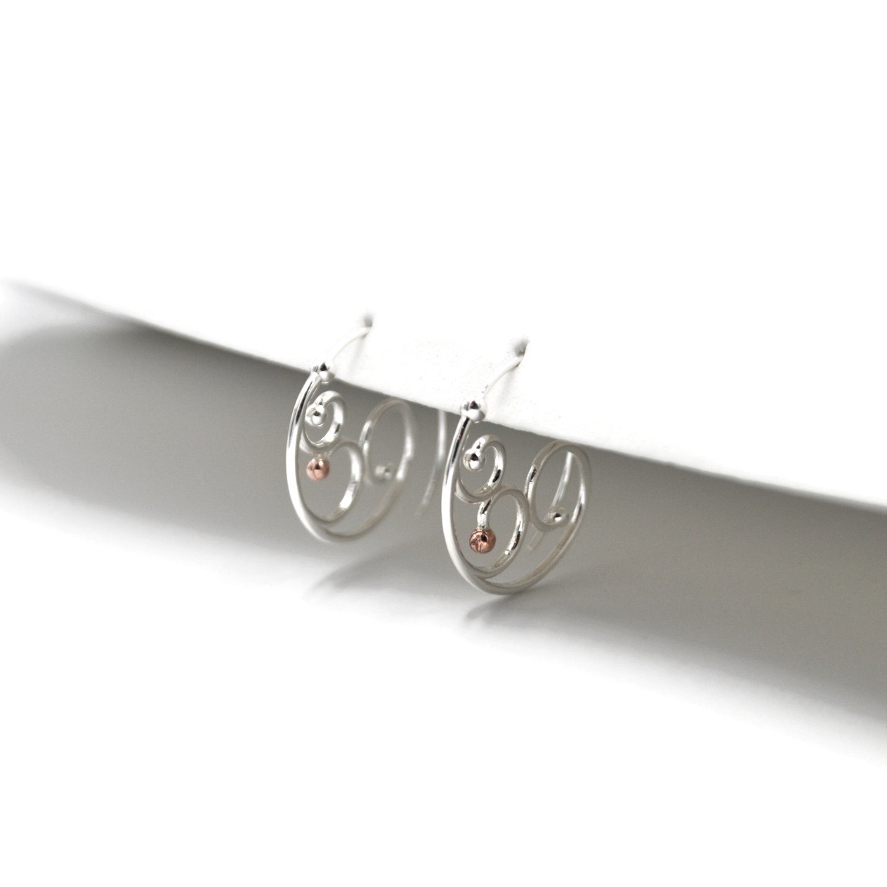Boucles d'oreilles en forme de vague
