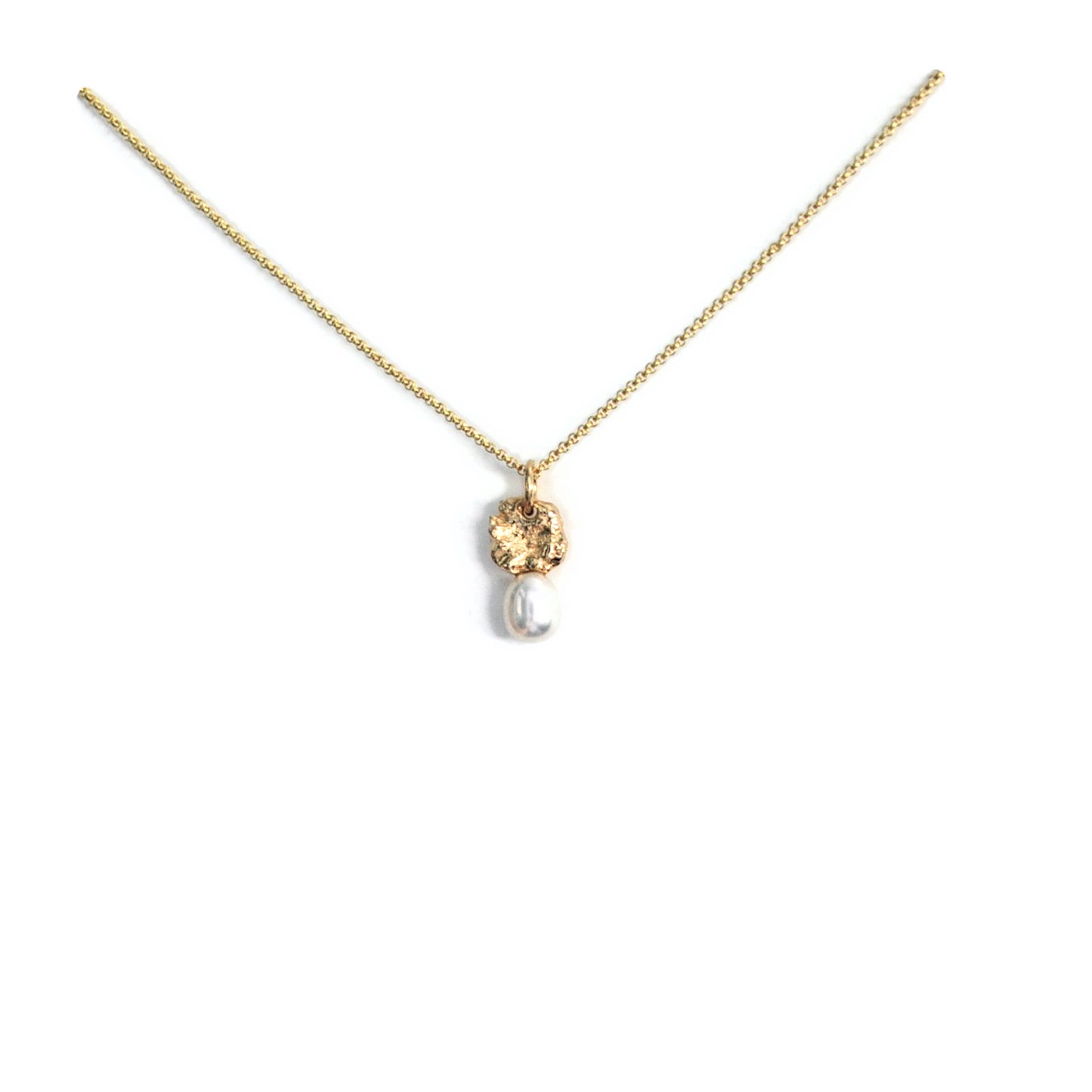 Pendentif pépite argent plaqué or jaune