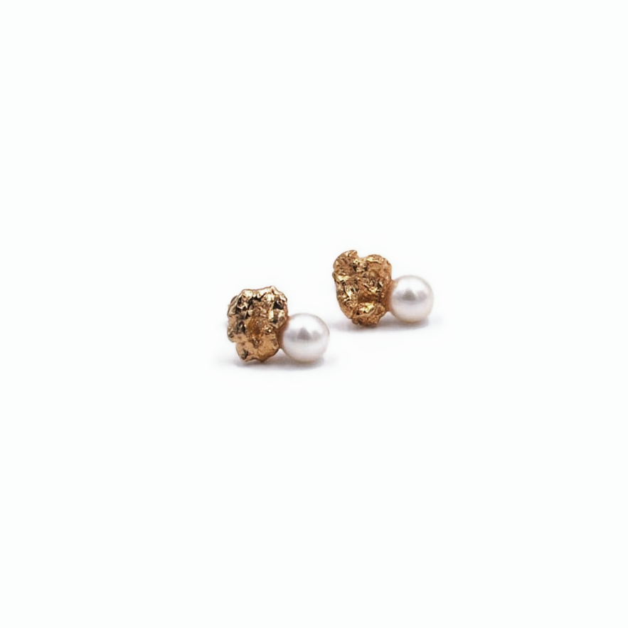 Boucles d'oreilles "Pépites dorées"