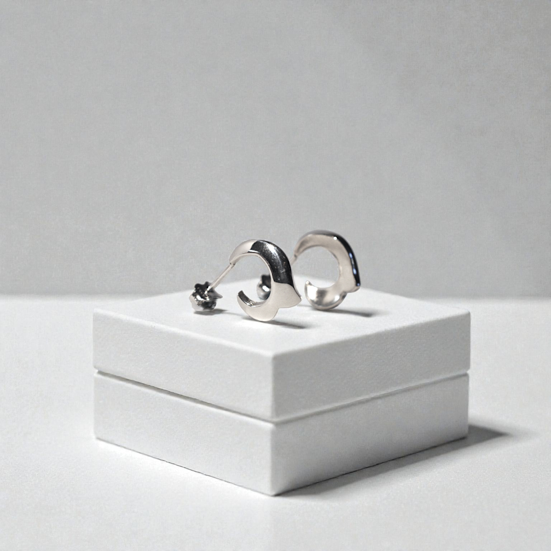 Boucles d'oreilles les vagues argentés