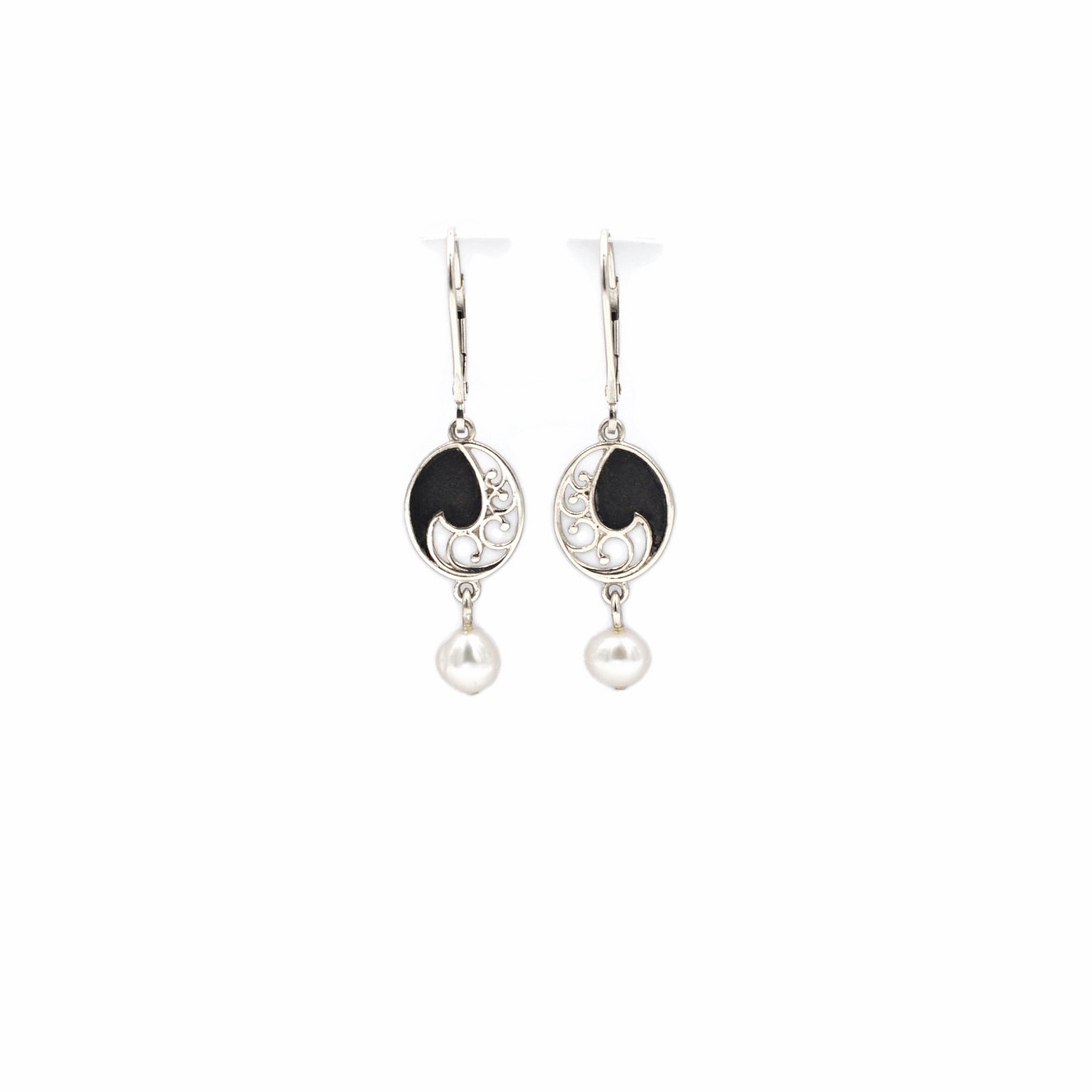 Boucles d'oreilles "Mer Belle" avec perles