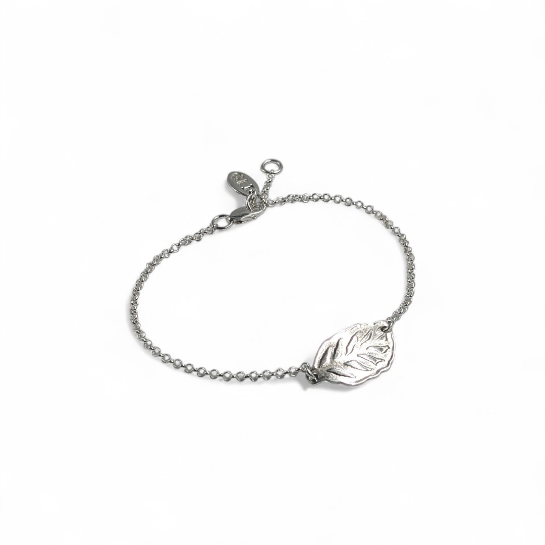 Délicat bracelet « Oleaceae » à empreinte de feuille