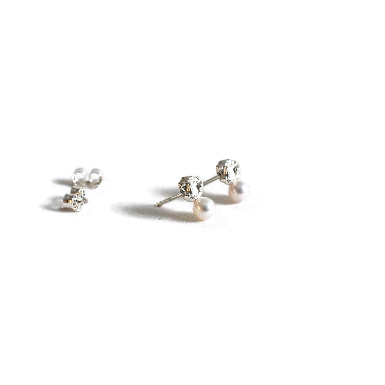 Boucles d’oreilles "Pépites perlées"