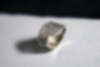 Bague forgée en argent sterling – texture de limaille d’argent